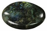 Flashy, Polished Labradorite Palm Stone - Madagascar #142841-1